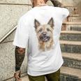ケアンテリア 犬 グラフィック ペット アートワーク ケアンテリア メンズTシャツ バックプリント 彼への贈り物