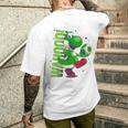 ザ・スーパーマリオギャラクシー・ムービー Action Yoshi メンズTシャツ バックプリント 彼への贈り物