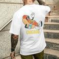 シカゴホットドッグ ストリートフード ホットドッグ マスタード付き メンズTシャツ バックプリント 彼への贈り物