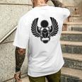 スカラベ カブトムシ 古代エジプトのシンボル メンズTシャツ バックプリント 彼への贈り物