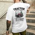 トラクター トラクター トラクター 農家 農業 メンズTシャツ バックプリント 彼への贈り物