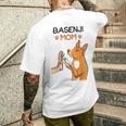 バセンジーママ犬愛好家 メンズTシャツ バックプリント 彼への贈り物