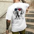 フィラ ブラジレイロ 犬 7月4日 アメリカ国旗 メンズTシャツ バックプリント 彼への贈り物