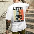 レベル 36 コンプリート 36Th 面白い 結婚記念日 カップル向け メンズTシャツ バックプリント 彼への贈り物