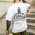 ロケット発射 メンズTシャツ バックプリント 彼への贈り物