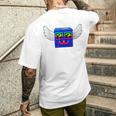 ロックスゲーム内でブレインロットゴッドラッキーブロック4頭脳を盗む メンズTシャツ バックプリント 彼への贈り物