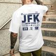 ヴィンテージ ニューヨーク Jfk 空港コード トラベルデイ レトロ Nyc 長袖tシャツ メンズTシャツ バックプリント 彼への贈り物