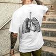 人間の心臓の肺 ビンテージ医療解剖学 解剖学的肺 メンズTシャツ バックプリント 彼への贈り物