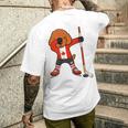 愉快なダビングプードル カナダ アイスホッケーファン ウィンタースポーツ メンズTシャツ バックプリント 彼への贈り物