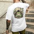 日本の不機嫌なカエル浮世絵 アニメ 日本アート メンズTシャツ バックプリント 彼への贈り物
