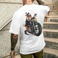 柴犬 いばけん 犬 バイク バイカー 長袖tシャツ メンズTシャツ バックプリント 彼への贈り物