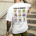 海藻の種類、海藻種チャート、海藻の種類 メンズTシャツ バックプリント 彼への贈り物