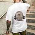 筋トレ ジム やる気がないなら家に帰れ ハリネズミ メンズTシャツ バックプリント 彼への贈り物