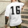 背番号 16 チーム短大スポーツ背番号付きユニフォーム メンズTシャツ バックプリント 彼への贈り物