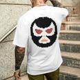 覆面レスラー マスク ピクセルアート ドット絵 怪人 プロレス メンズTシャツ バックプリント 彼への贈り物