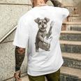 面白いtシャツ シュナウザー 犬 ギター イヌ メンズ 犬好き グッズ かわいい おもしろ 面白い 服 ネタ メンズTシャツ バックプリント 彼への贈り物