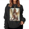 Hot Girl On 男性用 セクシーな天使の座り グランジ 長袖tシャツ レディーススウェットシャツ