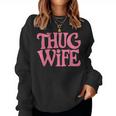 Pink Thug Wife クラシックなギャングスタイルのレトロなステートメント レディーススウェットシャツ