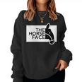 ザ・ホース・フェイス The Horse Face 午年 馬【十二支 干支】2026年 ブランド パロディ 長袖tシャツ レディーススウェットシャツ