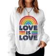 Lgbtq Love Is Love Gay Pride Lgbt Ally Rainbow Flagintage レディーススウェットシャツ