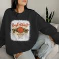 Basketball Mom Bleached Leopard 母の日 バスケットボール ママ レディーススウェットシャツ 彼女への贈り物