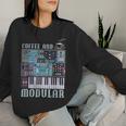 Coffee And Modular アナログシンセサイザー 波形シンセ レディーススウェットシャツ 彼女への贈り物