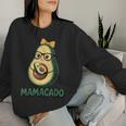 Mamacado Pregnant Avocado Mom Pun レディーススウェットシャツ 彼女への贈り物