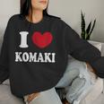 I Love Komaki アイラブ小牧 レディーススウェットシャツ 彼女への贈り物