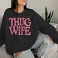 Pink Thug Wife クラシックなギャングスタイルのレトロなステートメント レディーススウェットシャツ 彼女への贈り物