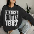 Straight Outta 1987 Womenintage 1987 Birth Of Birthday レディーススウェットシャツ 彼女への贈り物