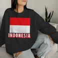 インドネシア国旗 アンティーク調 ナショナル インドネシア 男性 女性 キッズ レディーススウェットシャツ 彼女への贈り物