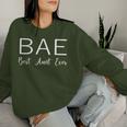 Bae Best Aunt Ever New Favorite Aunt Christmas Idea In Mangas Sudadera Mujer Regalos para ella