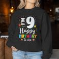 9歳 誕生日 ハッピーバースデー 9歳 男の子 女の子 9歳 レディーススウェットシャツ 面白い贈り物