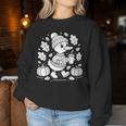 Cozyeason Duck かわいい 秋 パンプキン スパイス 秋 コーヒー 長袖tシャツ レディーススウェットシャツ 面白い贈り物