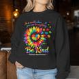 Be Kind Autism Puzzle Colorful Sunflower Autism Awareness Women Sweatshirt Funny Gifts