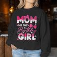 Mom Of The Birthday Girl Cat Kitty Family Matching Women Sweatshirt Unique Gifts