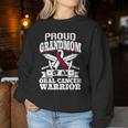 Oral Cancer Warrior Awareness リボン Proud Grandmom Of An Oral Cancer Warrior レディーススウェットシャツ 面白い贈り物