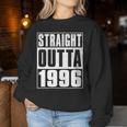 Straight Outta 1996 Womenintage 1996 Birth Of Birthday 長袖tシャツ レディーススウェットシャツ 面白い贈り物