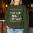 Six Seven 67 Meme Nice Naughty Christmas Pajamas Women Women Sweatshirt Unique Gifts
