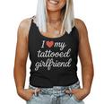 I Heart My Tattooed Girlfriend かわいいレッドハートデザイン レディースタンクトップ
