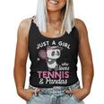 Just A Girl Who Love Tennis & Pandas パンダテニス愛好家 レディースタンクトップ