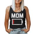 Mom Battery Low Mother Family Mama Mommy Mom レディースタンクトップ