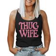 Pink Thug Wife クラシックなギャングスタイルのレトロなステートメント レディースタンクトップ