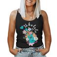 ウクレレギフト 70年代の花のウクレレ奏者 レディースタンクトップ
