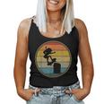 スケーター 女の子 ヴィンテージ レトロ スケートボード スケートボード キッズ レディースタンクトップ