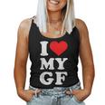 ユーズド加工 I Heart My Girlfriend アパレル I Love My Gf レディースタンクトップ