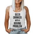 Beer Drinker With A Boxing Problem おもしろワークアウトボクサー 長袖tシャツ レディースタンクトップ