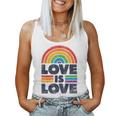 Lgbtq Love Is Love Gay Pride Lgbt Ally Rainbow Flagintage レディースタンクトップ