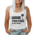 Wine Tasting Is Myport 面白いワインの名言 レディースタンクトップ