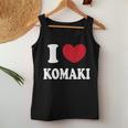 I Love Komaki アイラブ小牧 レディースタンクトップ 面白い贈り物